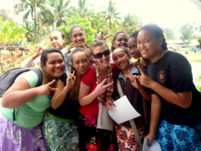 With my students from Papa'aroa College, Rarotonga, Cook Islands